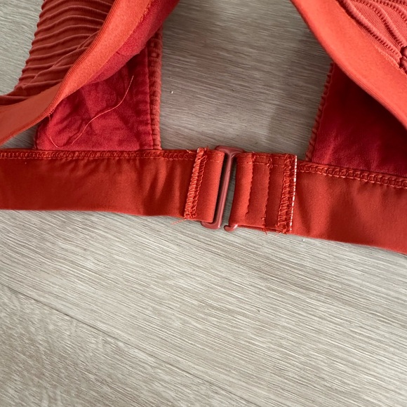 Textured Ribbed Rust Bikini Bralette - Picture 5 of 8